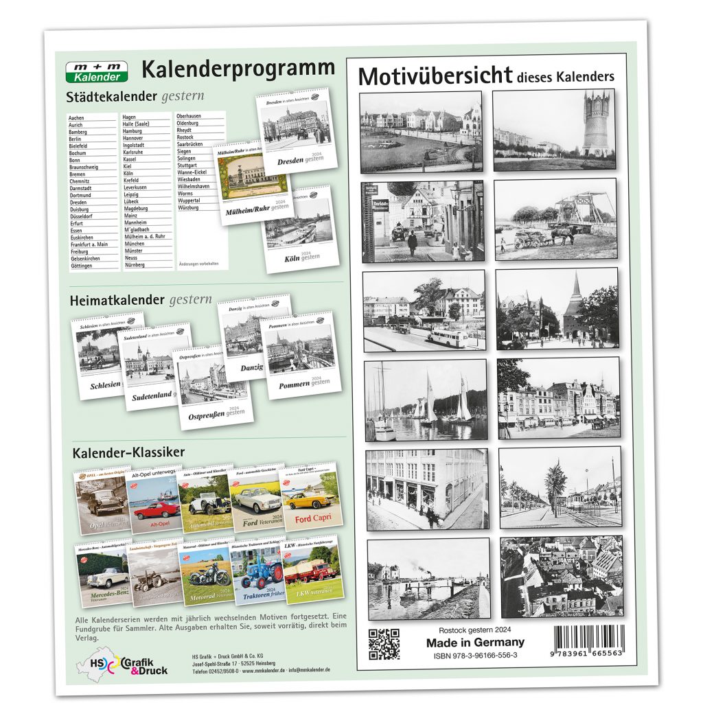 Rostock gestern 2024 M+M Kalender
